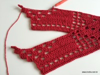 Tapete vermelho em crochê filé (109)