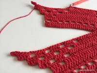 Tapete vermelho em crochê filé (110)