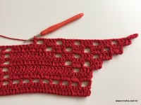 Tapete vermelho em crochê filé (114)