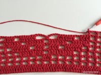 Tapete vermelho em crochê filé (119)