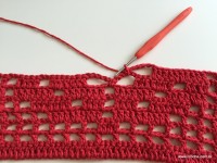 Tapete vermelho em crochê filé (122)