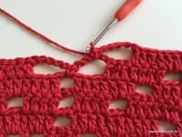 Tapete vermelho em crochê filé (123)