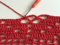 Tapete vermelho em crochê filé (126)