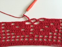 Tapete vermelho em crochê filé (127)