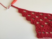 Tapete vermelho em crochê filé (138)