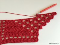 Tapete vermelho em crochê filé (143)