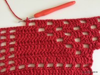 Tapete vermelho em crochê filé (145)