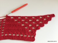 Tapete vermelho em crochê filé (146)