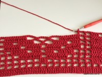 Tapete vermelho em crochê filé (147)