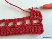 Tapete vermelho em crochê filé (15)