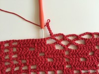 Tapete vermelho em crochê filé (155)