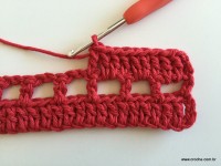 Tapete vermelho em crochê filé (16)