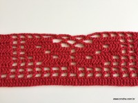 Tapete vermelho em crochê filé (161)