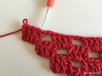 Tapete vermelho em crochê filé (163)