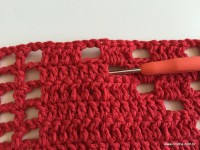 Tapete vermelho em crochê filé (171)