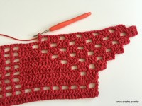 Tapete vermelho em crochê filé (172)