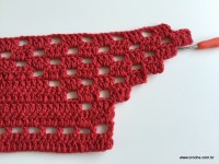 Tapete vermelho em crochê filé (174)