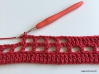 Tapete vermelho em crochê filé (18)