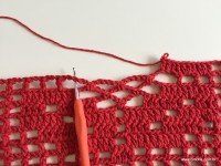 Tapete vermelho em crochê filé (187)
