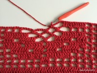 Tapete vermelho em crochê filé (188)