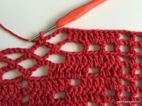 Tapete vermelho em crochê filé (189)