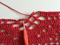 Tapete vermelho em crochê filé (190)