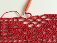 Tapete vermelho em crochê filé (193)