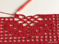 Tapete vermelho em crochê filé (195)