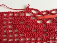 Tapete vermelho em crochê filé (197)