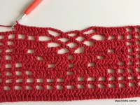 Tapete vermelho em crochê filé (198)