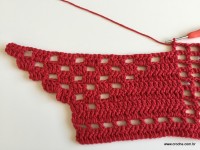 Tapete vermelho em crochê filé (199)