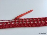 Tapete vermelho em crochê filé (20)