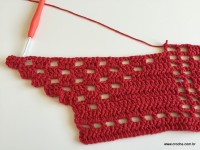 Tapete vermelho em crochê filé (201)