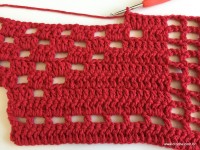 Tapete vermelho em crochê filé (202)
