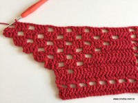 Tapete vermelho em crochê filé (203)