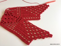 Tapete vermelho em crochê filé (207)
