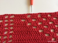 Tapete vermelho em crochê filé (209)