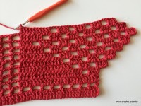 Tapete vermelho em crochê filé (214)