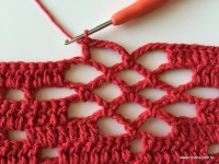 Tapete vermelho em crochê filé (225)