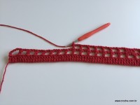 Tapete vermelho em crochê filé (23)