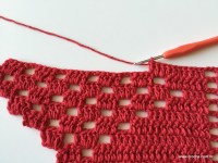 Tapete vermelho em crochê filé (231)