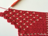 Tapete vermelho em crochê filé (232)