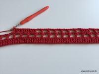 Tapete vermelho em crochê filé (24)