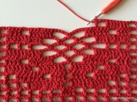 Tapete vermelho em crochê filé (241)