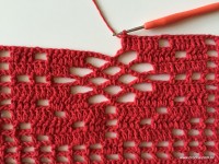 Tapete vermelho em crochê filé (242)