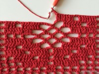 Tapete vermelho em crochê filé (243)