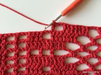 Tapete vermelho em crochê filé (247)