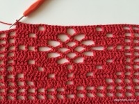 Tapete vermelho em crochê filé (248)