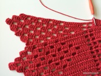 Tapete vermelho em crochê filé (249)
