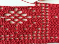 Tapete vermelho em crochê filé (254)